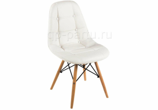 Стул деревянный Eames PC-016 белый/бук